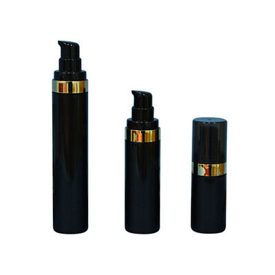 Bottiglie senz'aria cosmetiche di plastica senz'aria della bottiglia 30ml 50ml 80ml 100ml 120ml 150ml della pompa del nero del campione libero