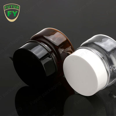 Amber Plastic Acrylic Cosmetic Jar bianca di timbratura calda 50g