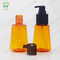 bottiglie di olio per capelli di plastica dell'ANIMALE DOMESTICO vuoto di 80ml 2.5oz con l'arancia della pompa della lozione