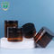 Il giro di 8 Oz modella la crema cosmetica di plastica nera Amber Jar With Lid di plastica